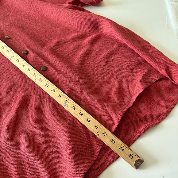 Stubbs Western Rustic Red Bemberg Wooden Button Casual Button Shirt Mens 2XL - Picture 6 of 8